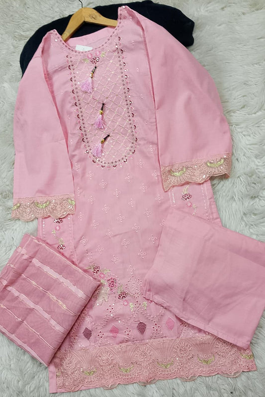 3 PIECE - EMBROIDERED LAWN SUIT