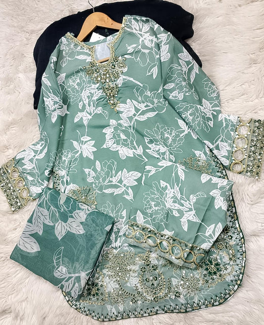 3 PIECE - EMBROIDERED LAWN SUIT