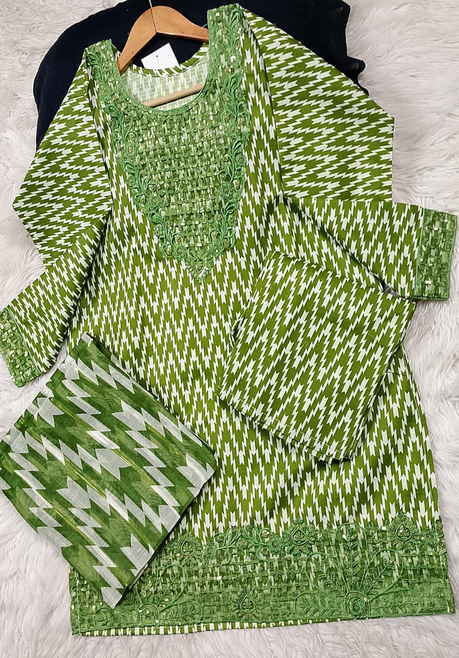 3 PIECE - EMBROIDERED LAWN SUIT