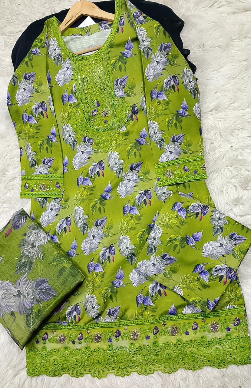 3 PIECE - EMBROIDERED LAWN SUIT