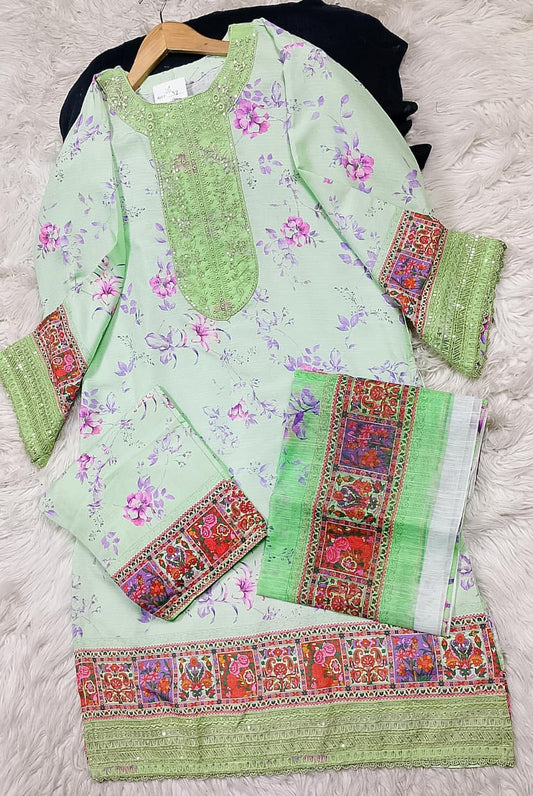 3 PIECE - EMBROIDERED LAWN SUIT