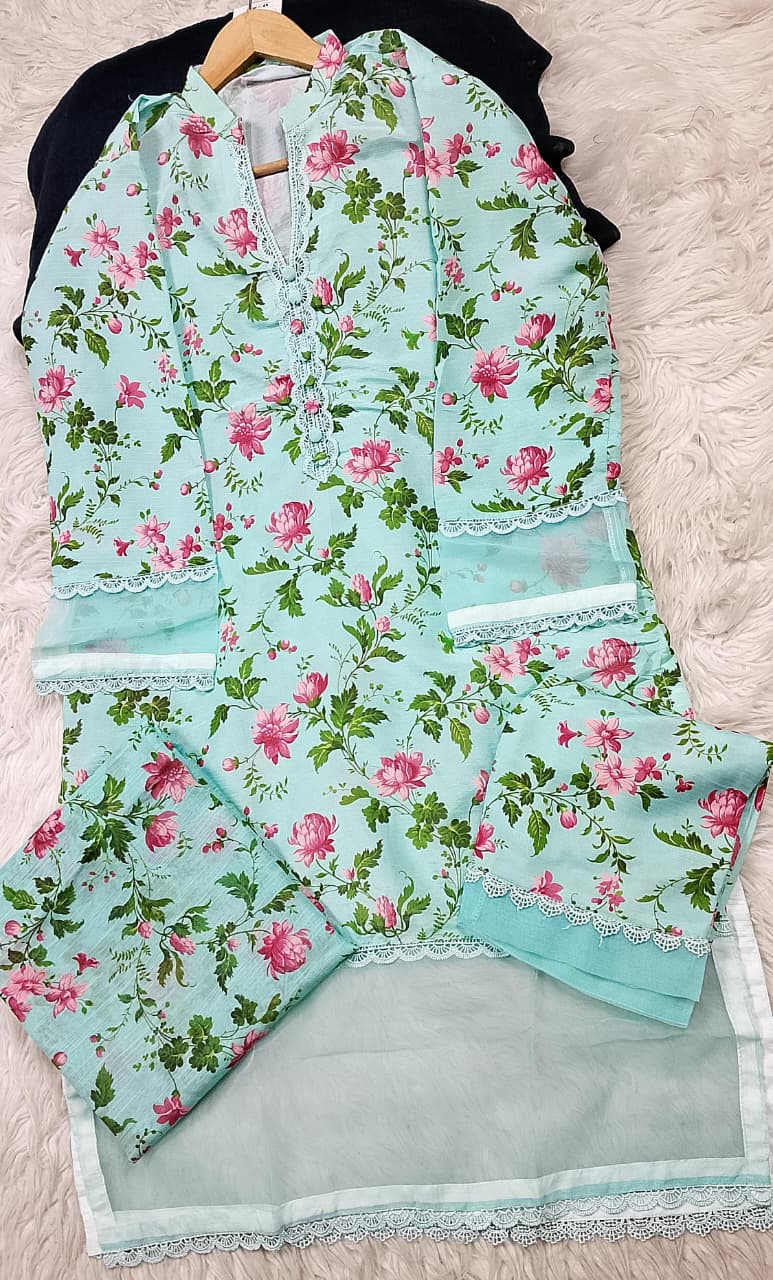 3 PIECE - EMBROIDERED LAWN SUIT
