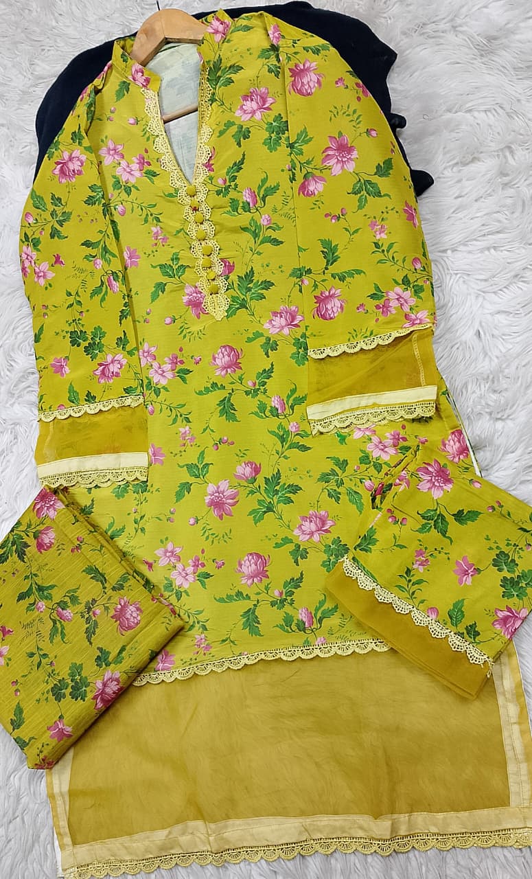 3 PIECE - EMBROIDERED LAWN SUIT
