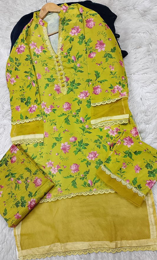 3 PIECE - EMBROIDERED LAWN SUIT
