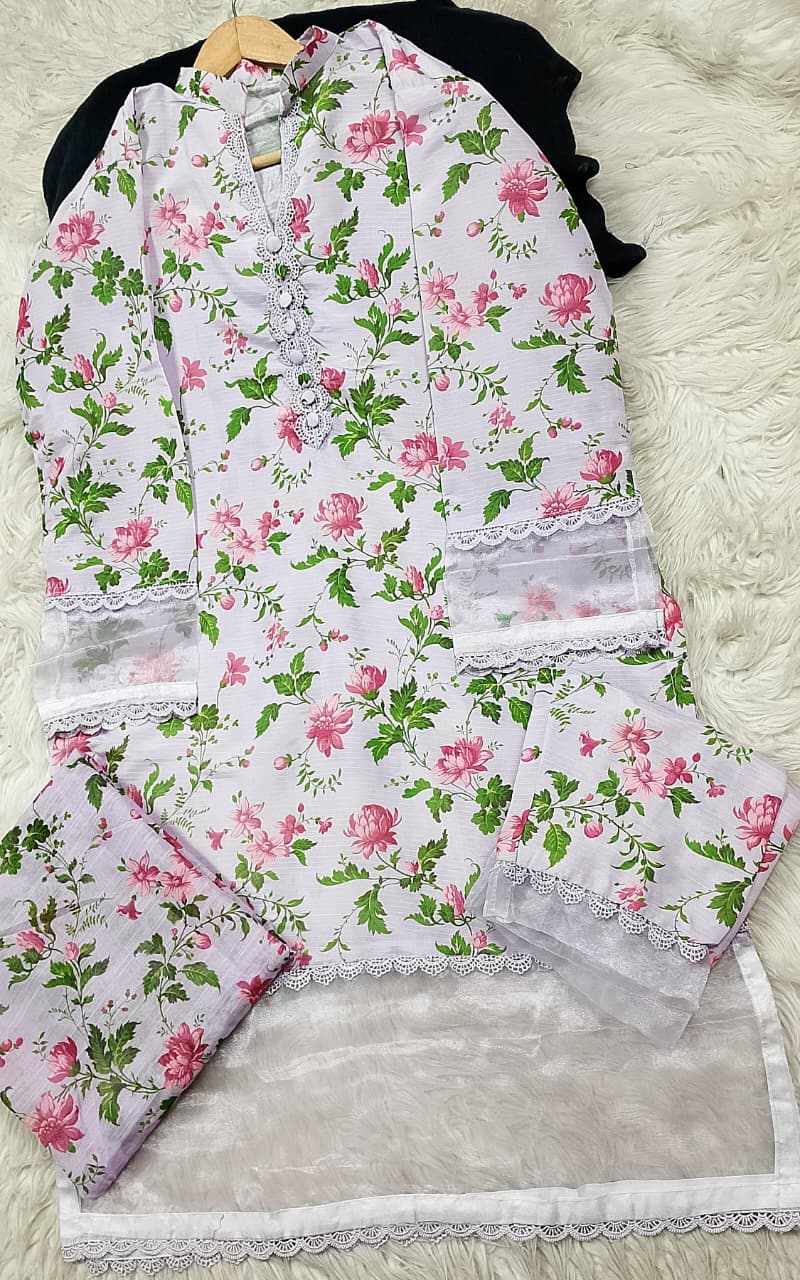 3 PIECE - EMBROIDERED LAWN SUIT