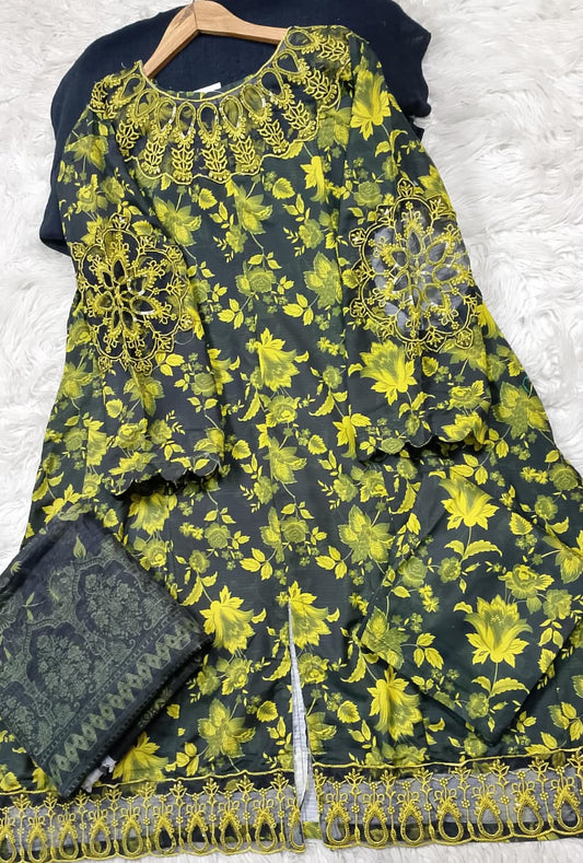 3 PIECE - EMBROIDERED LAWN SUIT