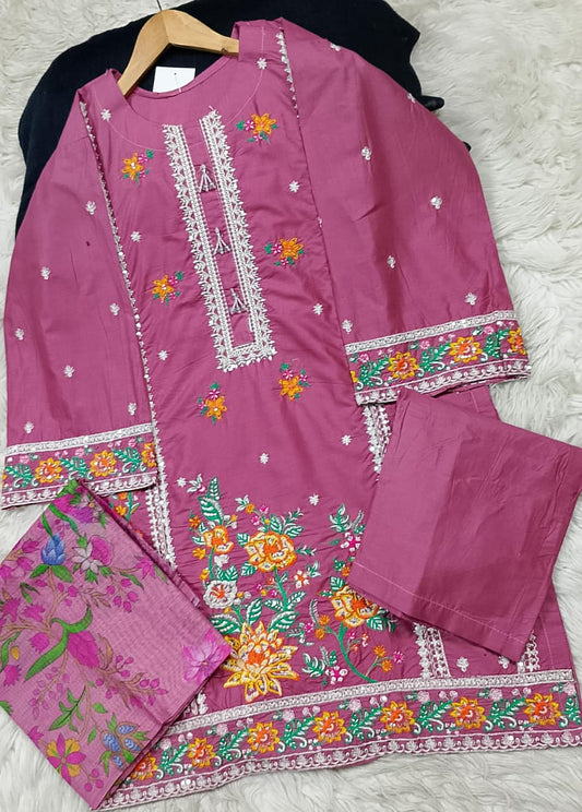 3 PIECE - EMBROIDERED LAWN SUIT