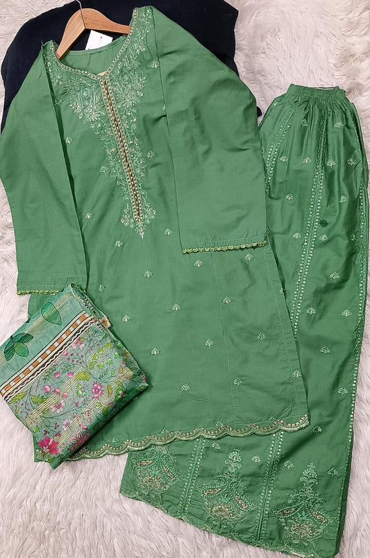 3 PIECE - EMBROIDERED LAWN SUIT