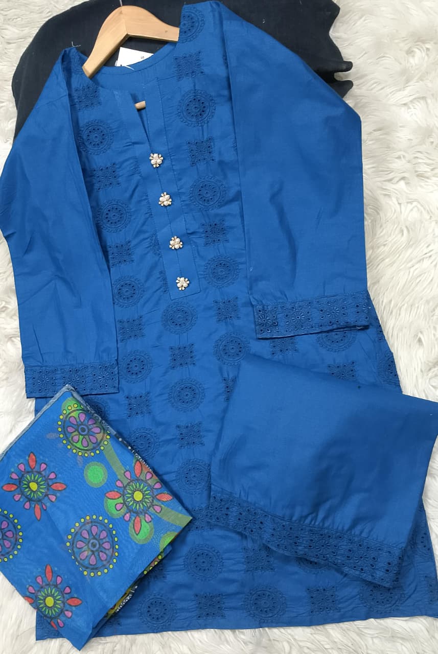 3 PIECE - EMBROIDERED LAWN SUIT