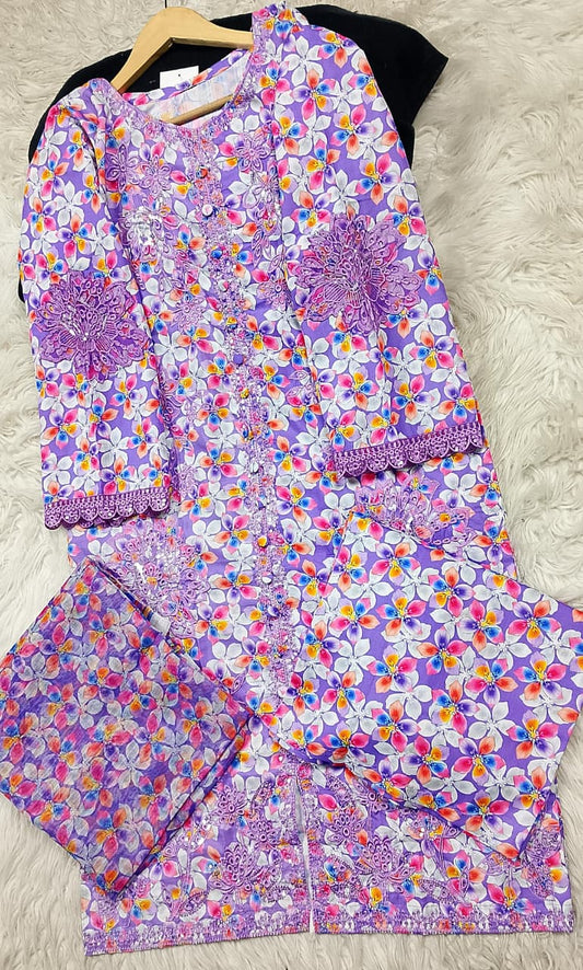 3 PIECE - EMBROIDERED LAWN SUIT