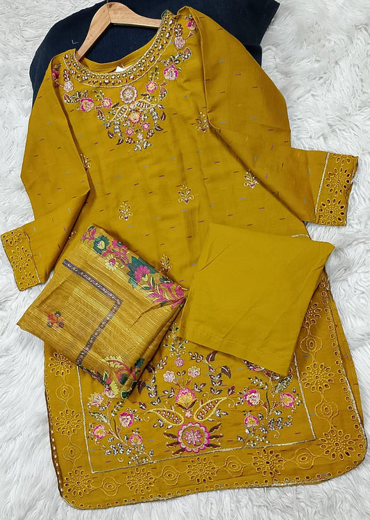 3 PIECE - EMBROIDERED LAWN SUIT
