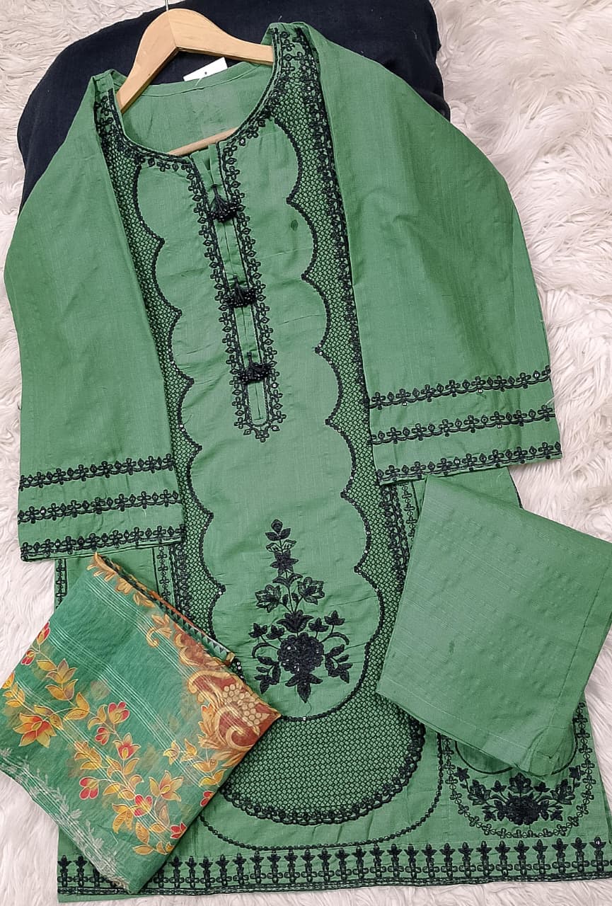 3 PIECE - EMBROIDERED LAWN SUIT