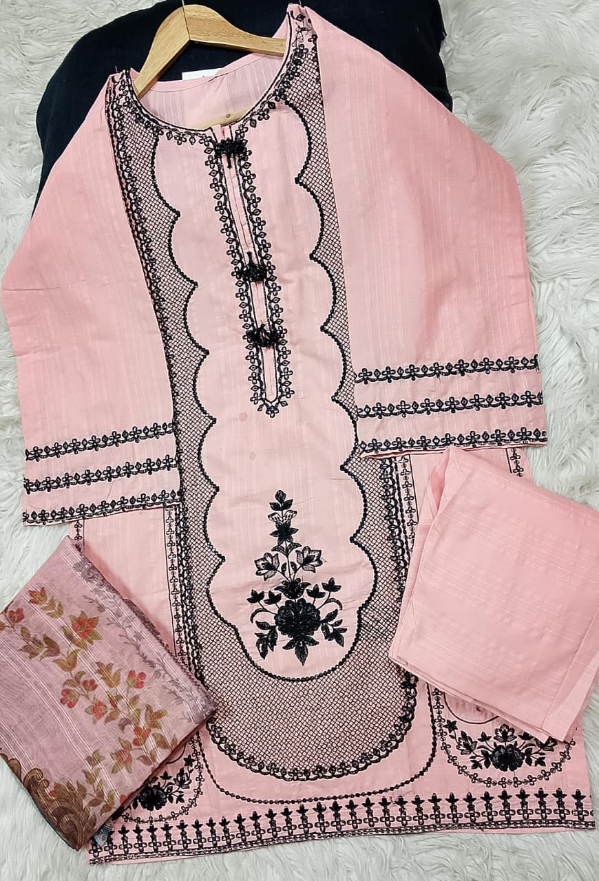 3 PIECE - EMBROIDERED LAWN SUIT