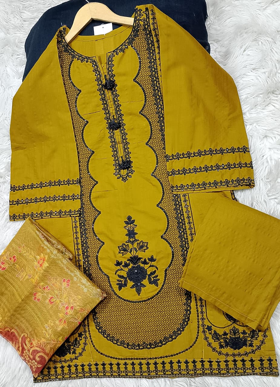 3 PIECE - EMBROIDERED LAWN SUIT