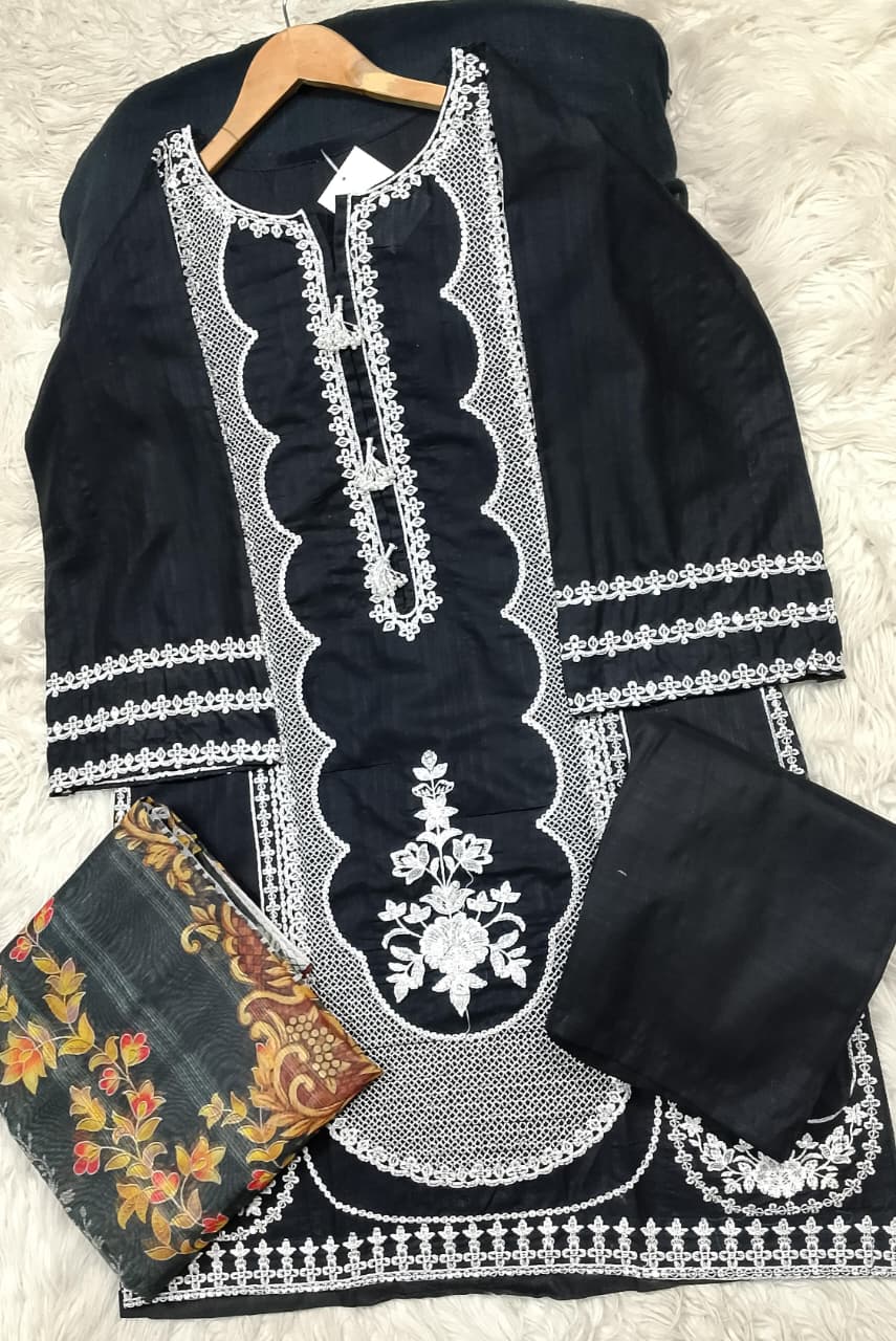 3 PIECE - EMBROIDERED LAWN SUIT