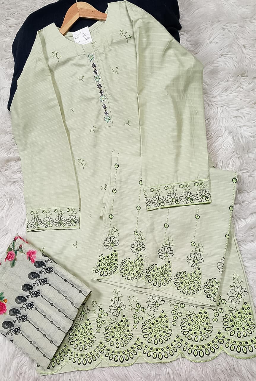 3 PIECE - EMBROIDERED LAWN SUIT