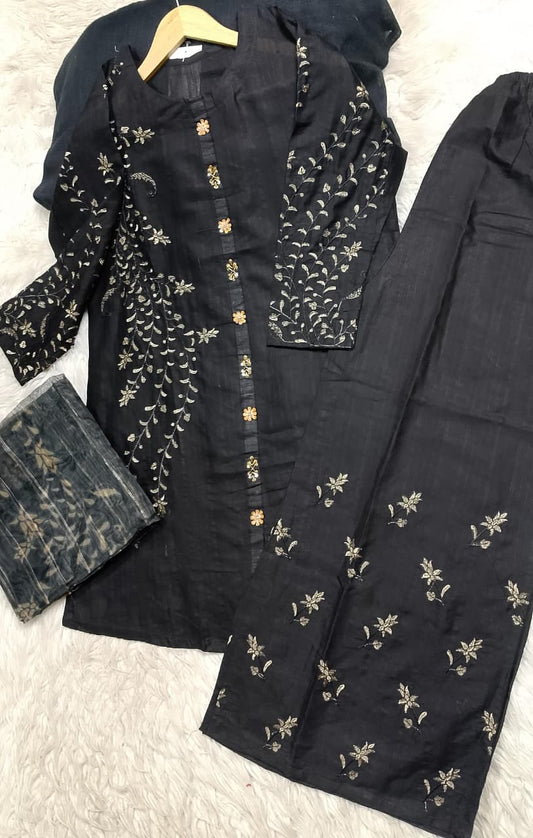 3 PIECE - EMBROIDERED LAWN SUIT