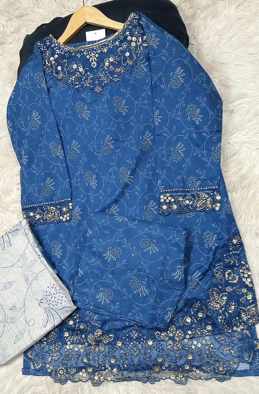 3 PIECE - EMBROIDERED LAWN SUIT