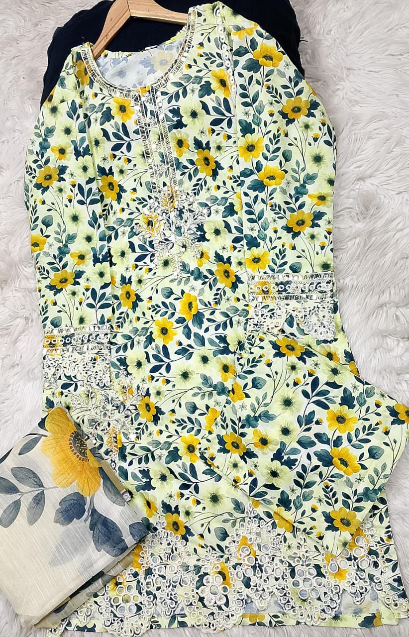 3 PIECE - EMBROIDERED LAWN SUIT