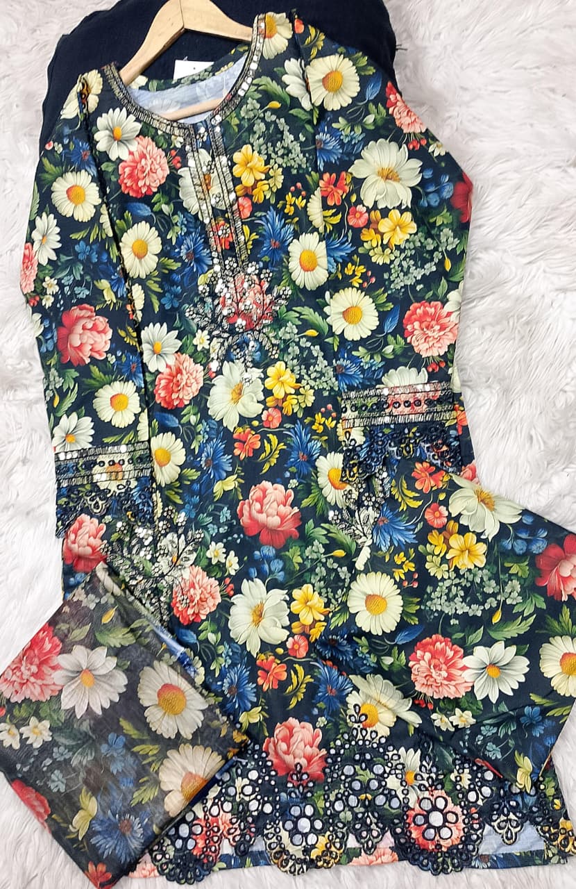 3 PIECE - EMBROIDERED LAWN SUIT