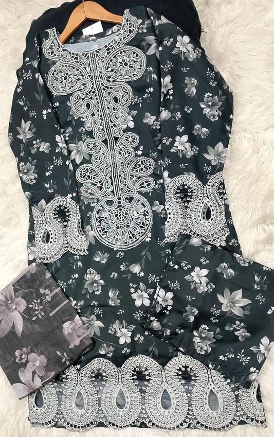 3 PIECE - EMBROIDERED LAWN SUIT