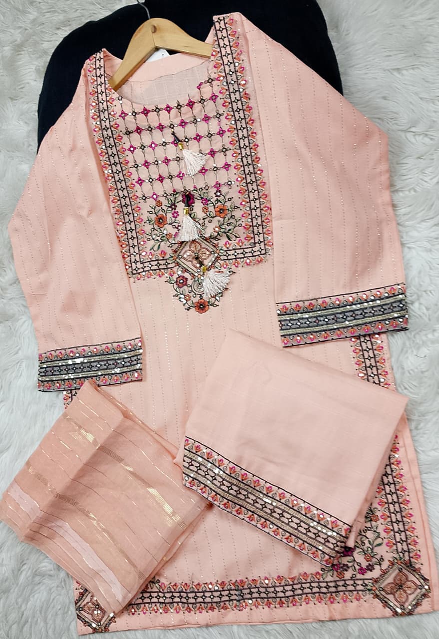 3 PIECE - EMBROIDERED LAWN SUIT