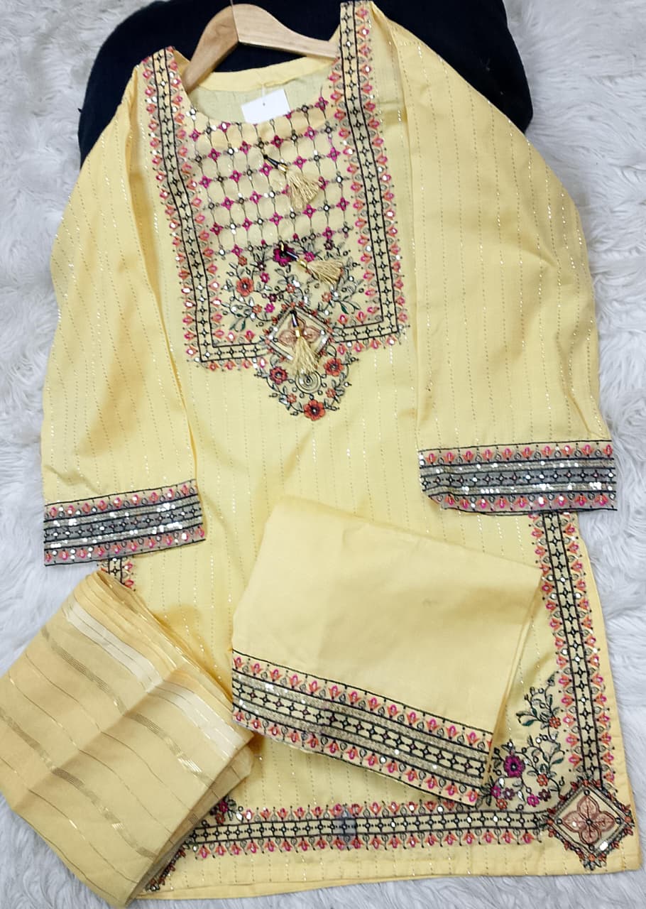 3 PIECE - EMBROIDERED LAWN SUIT