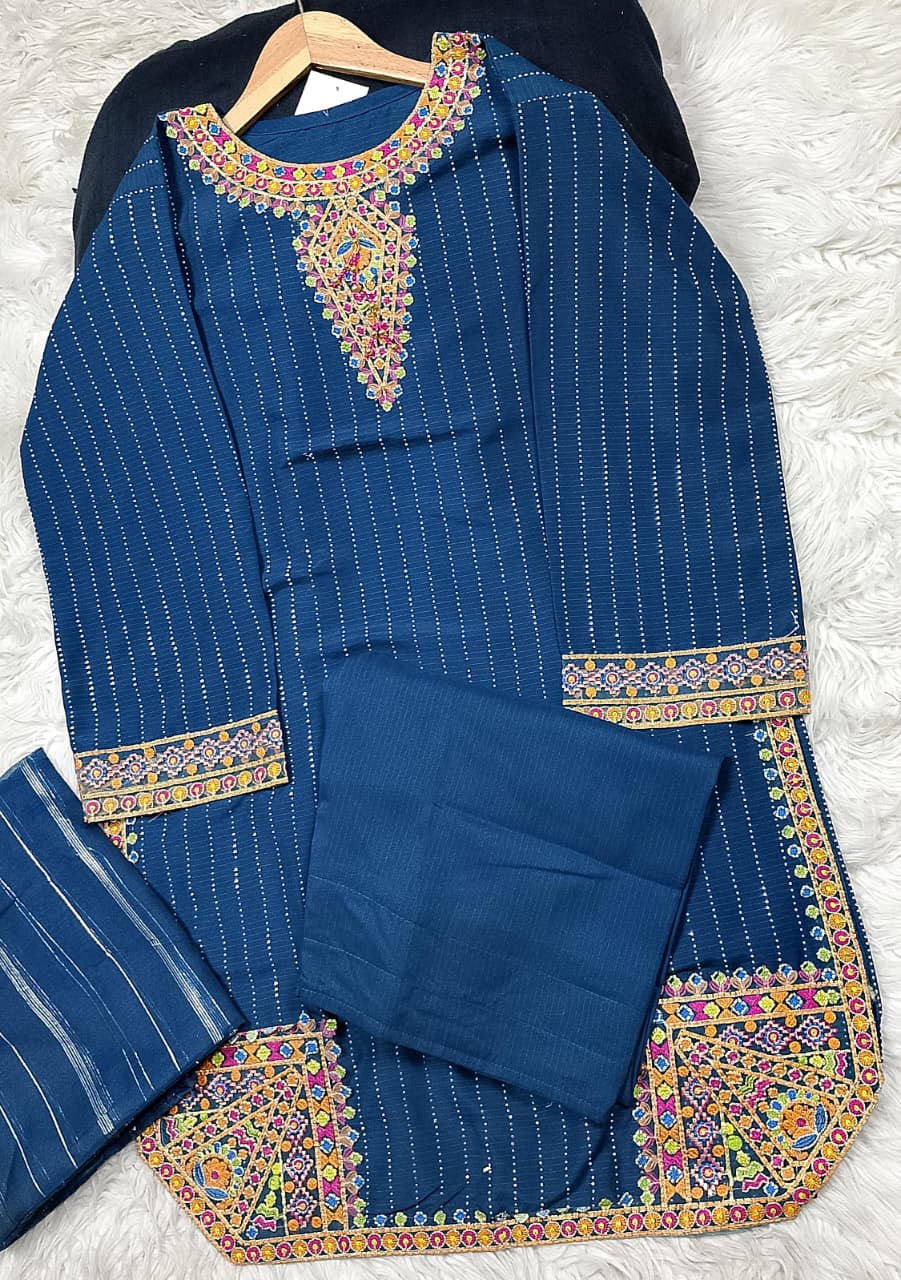 3 PIECE - EMBROIDERED LAWN SUIT