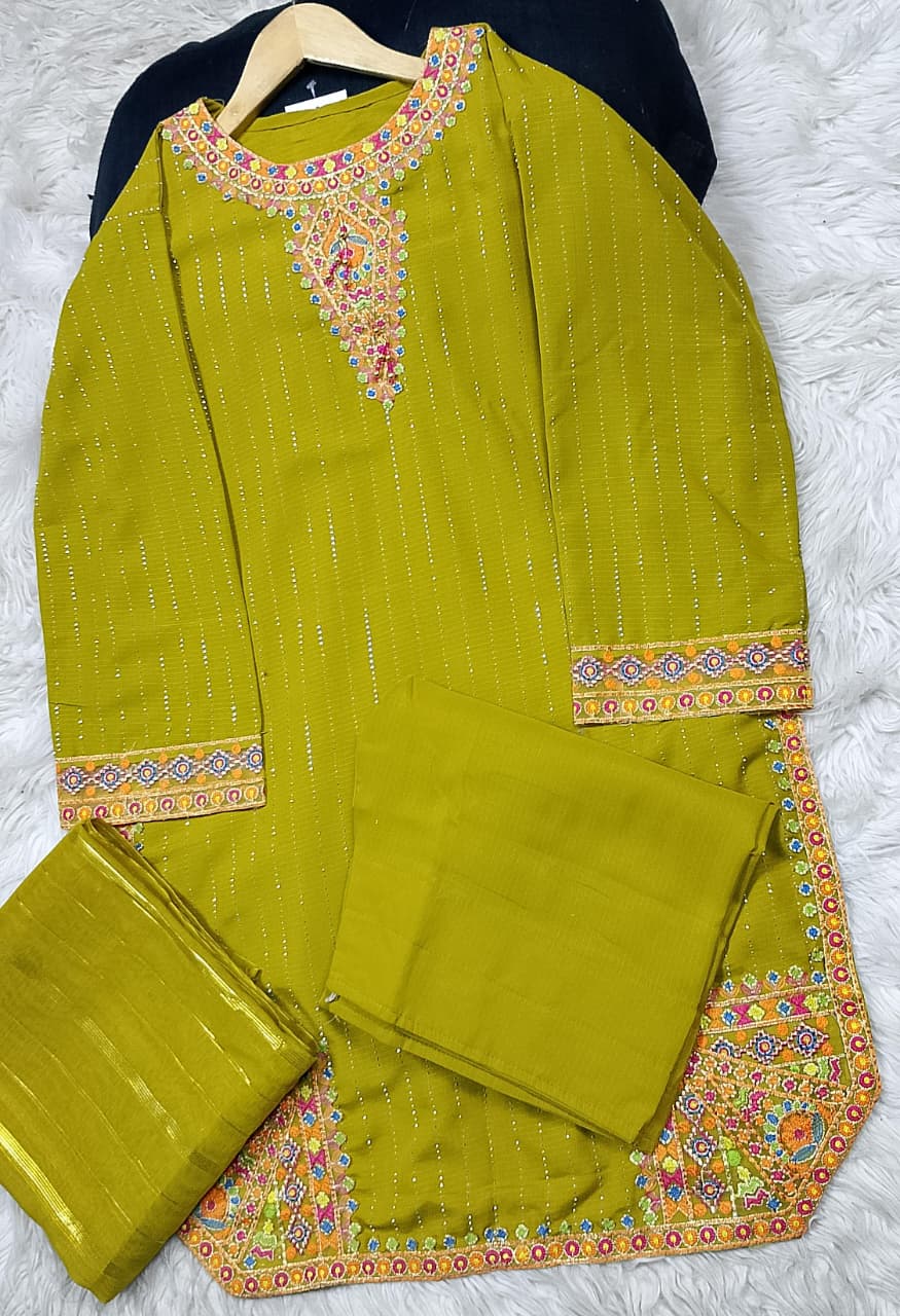 3 PIECE - EMBROIDERED LAWN SUIT