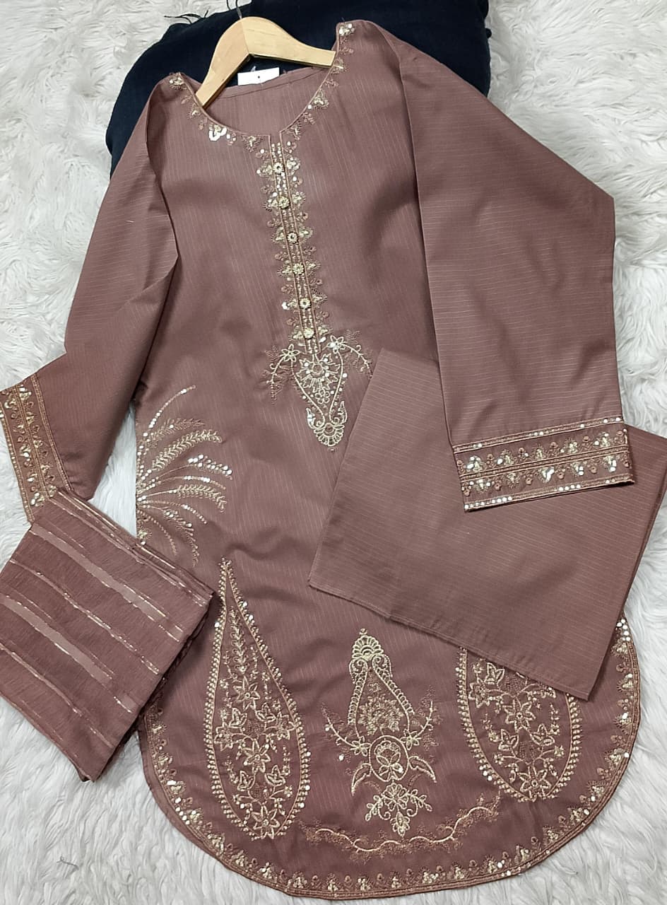 3 PIECE - EMBROIDERED LAWN SUIT