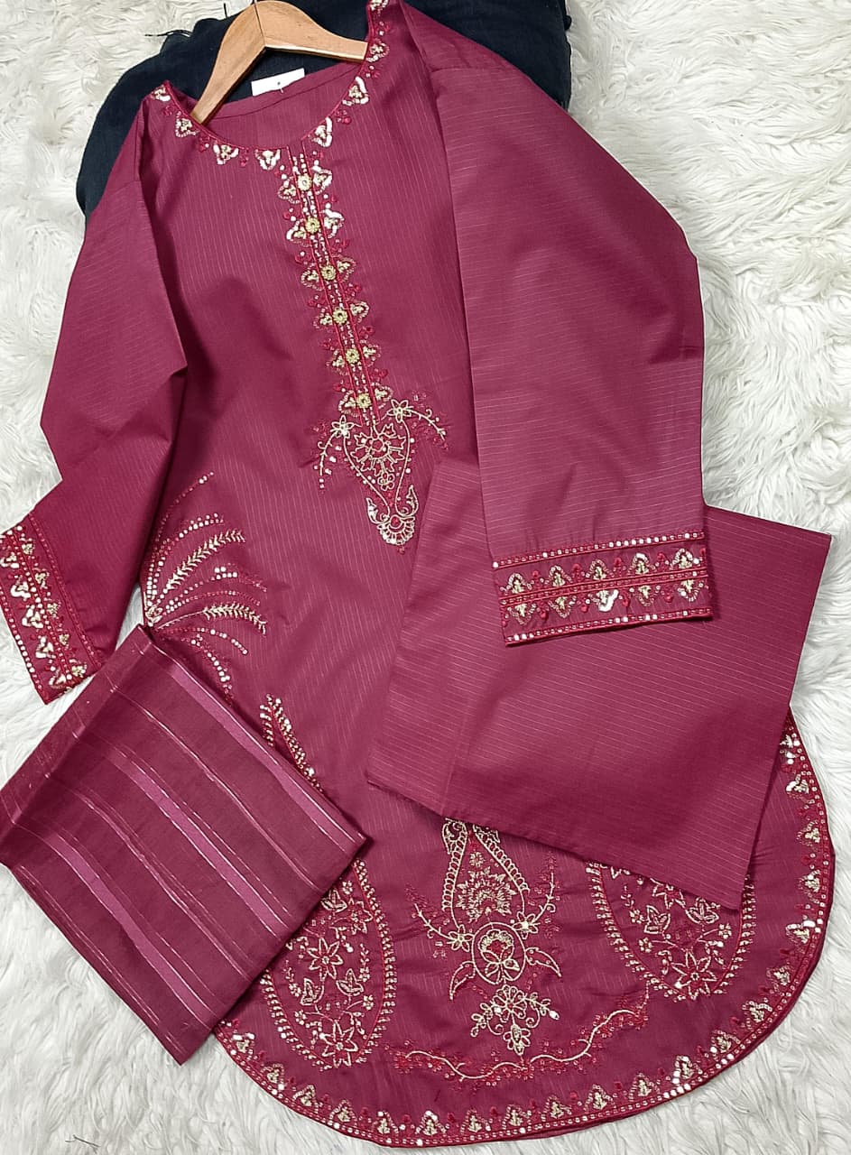 3 PIECE - EMBROIDERED LAWN SUIT