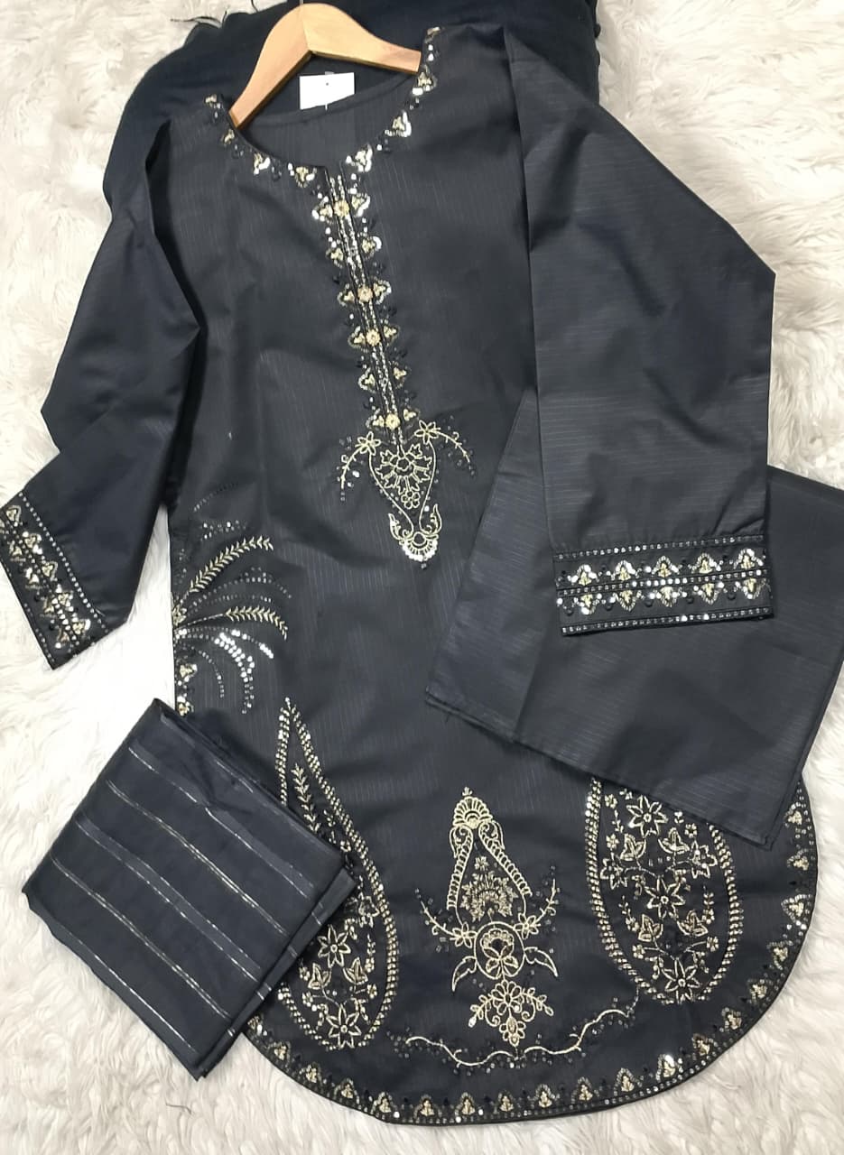 3 PIECE - EMBROIDERED LAWN SUIT