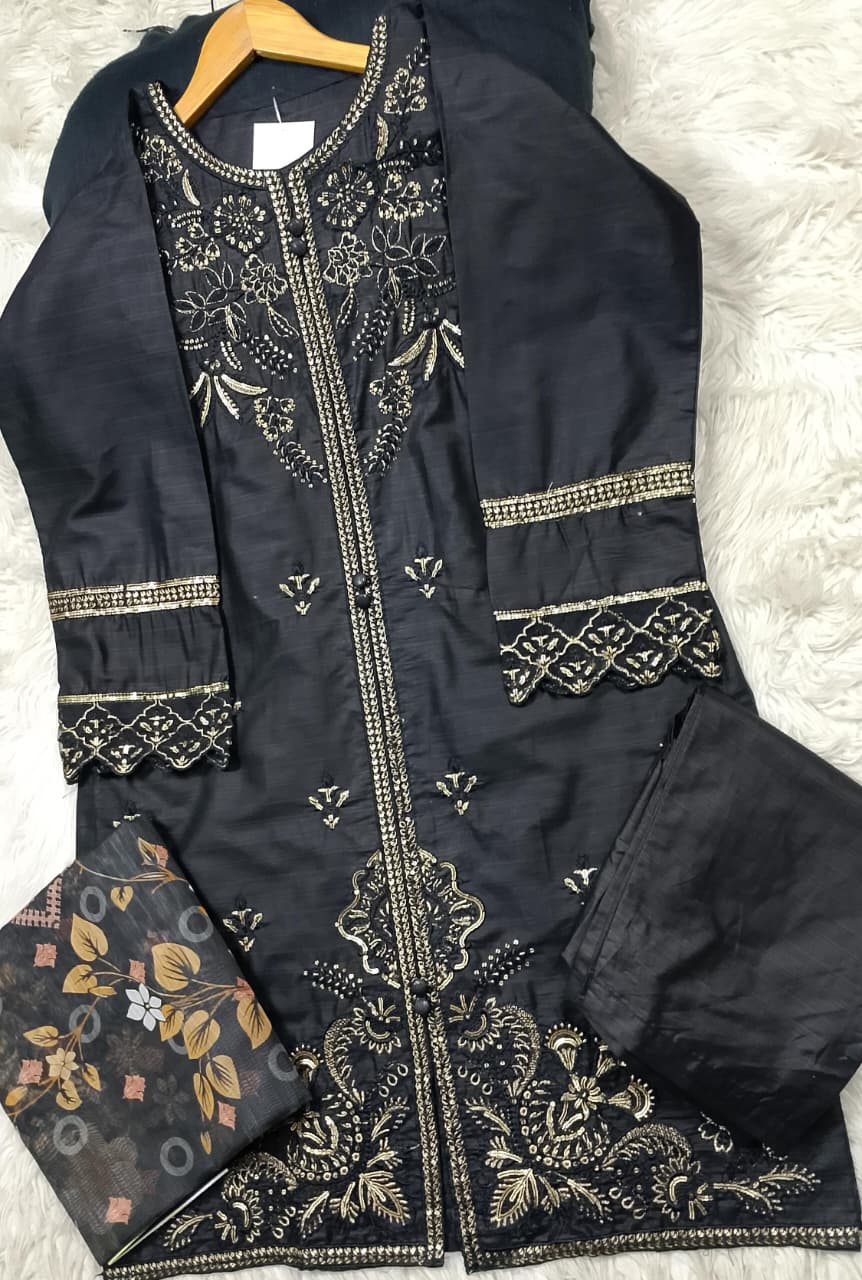 3 PIECE - EMBROIDERED LAWN SUIT