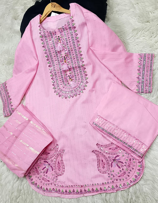 3 PIECE - EMBROIDERED LAWN SUIT