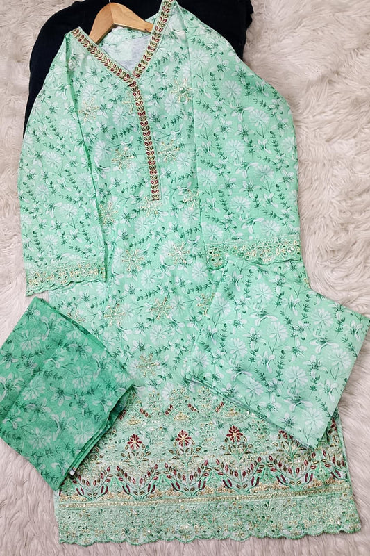 3 PIECE - EMBROIDERED LAWN SUIT