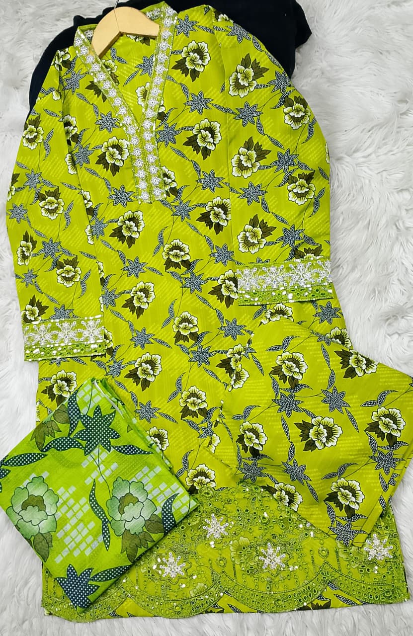 3 PIECE - EMBROIDERED LAWN SUIT