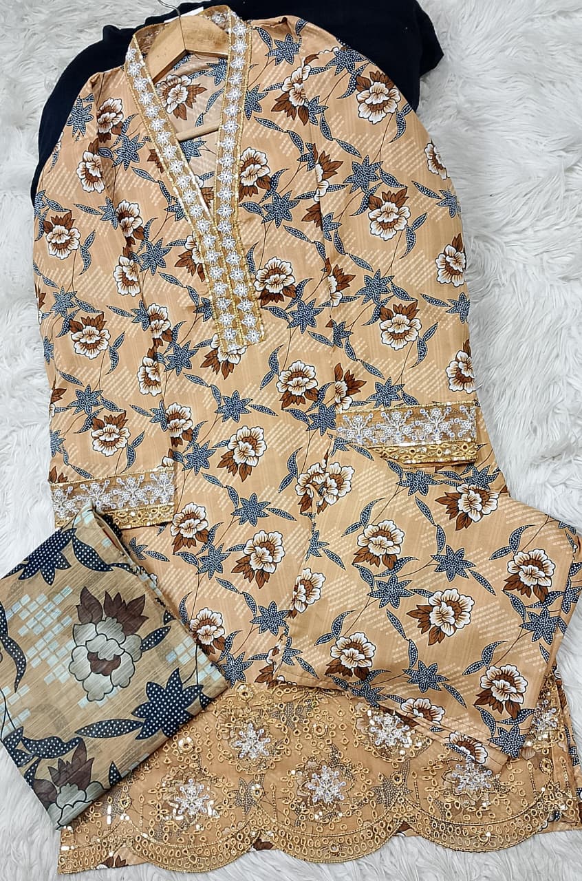 3 PIECE - EMBROIDERED LAWN SUIT