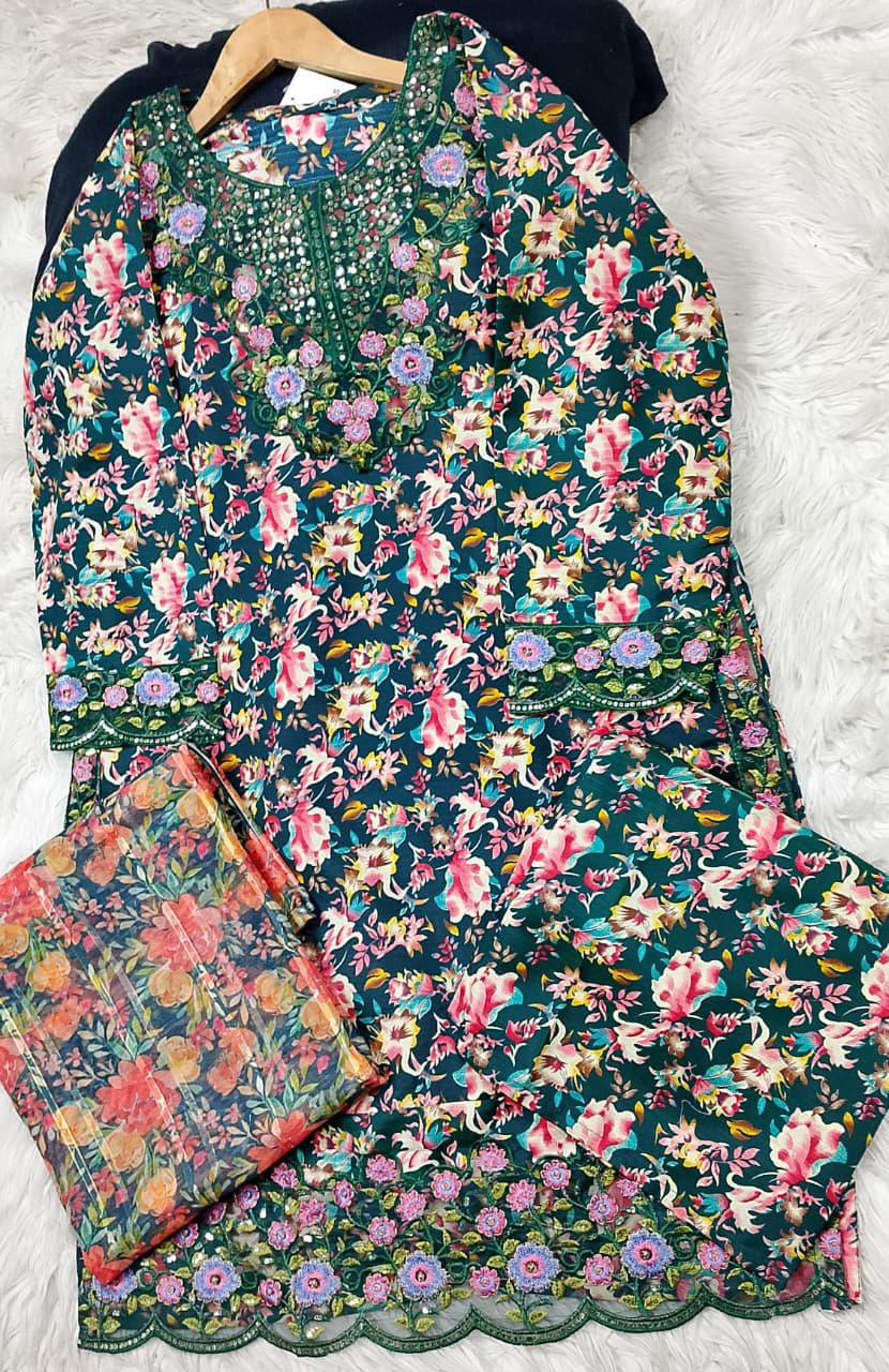 3 PIECE - EMBROIDERED LAWN SUIT