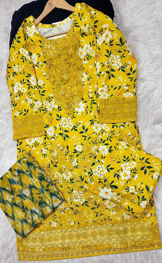 3 PIECE - EMBROIDERED LAWN SUIT