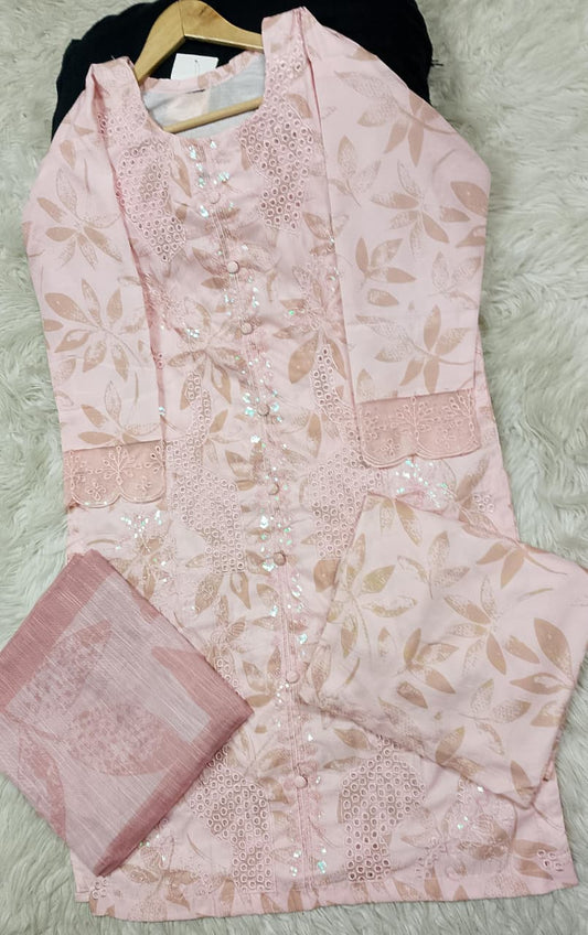 3 PIECE - EMBROIDERED LAWN SUIT