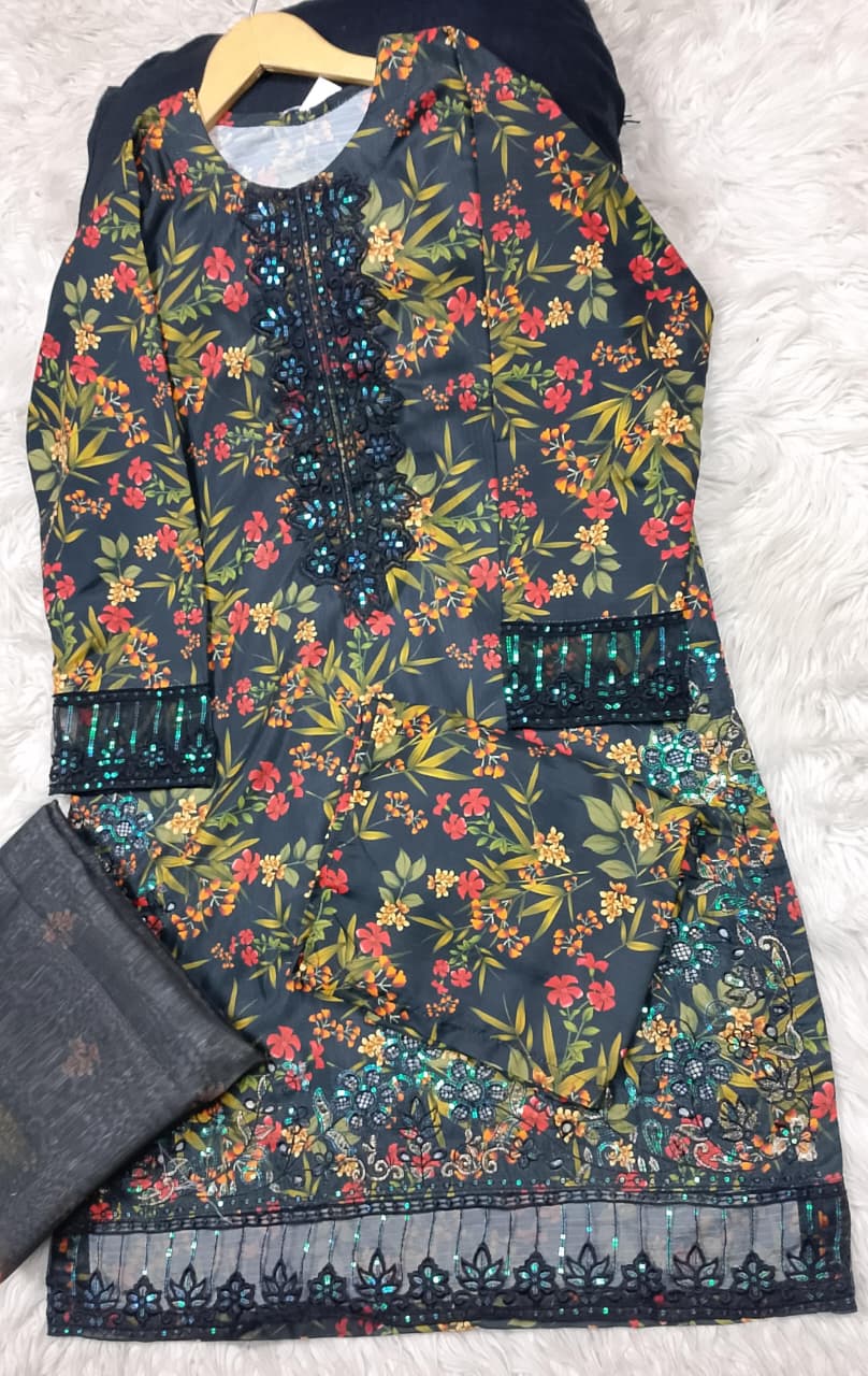 3 PIECE - EMBROIDERED LAWN SUIT