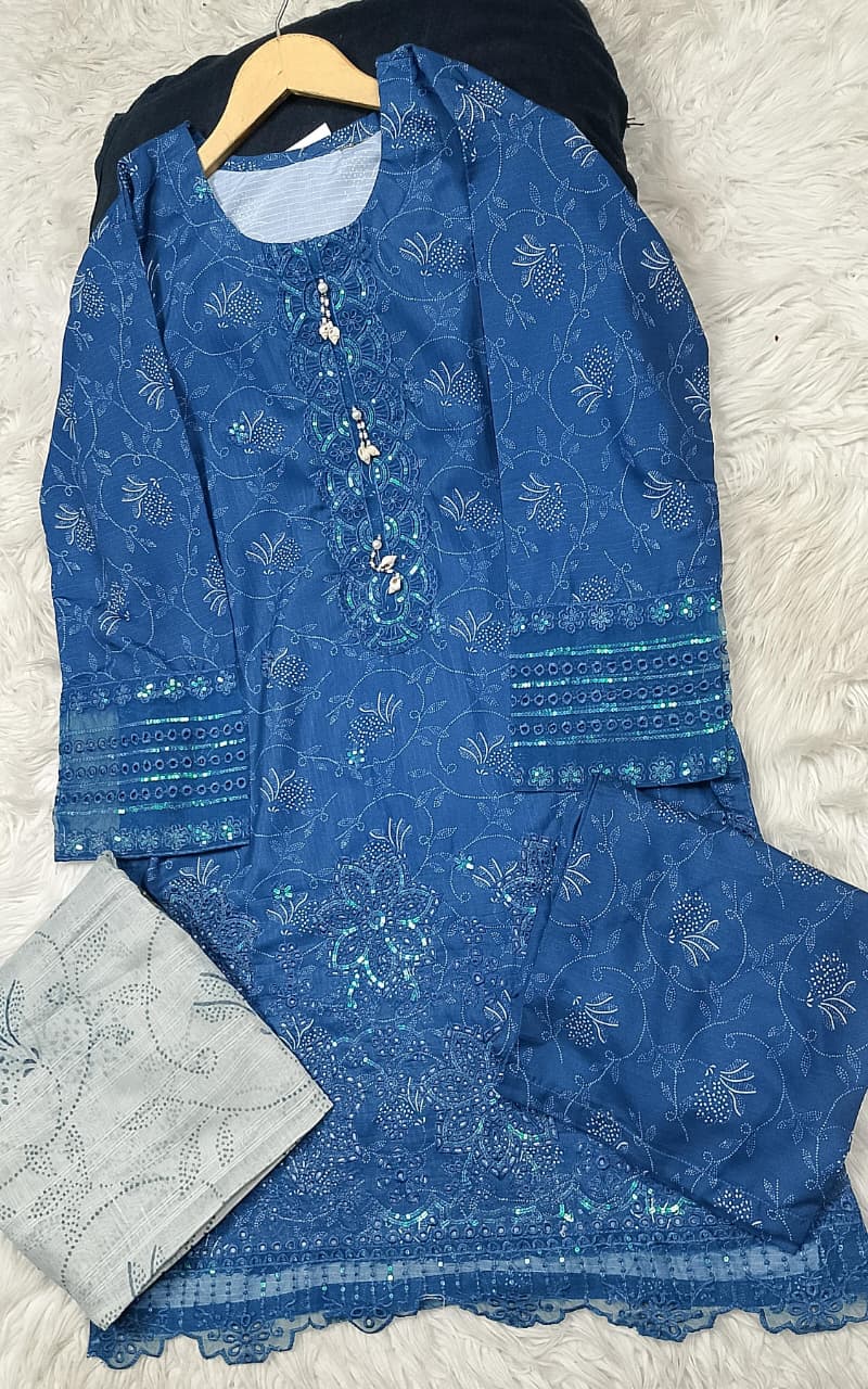 3 PIECE - EMBROIDERED LAWN SUIT