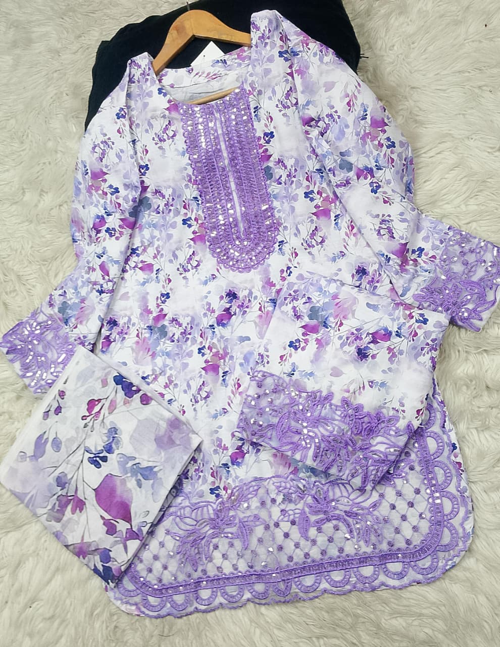 3 PIECE - EMBROIDERED LAWN SUIT