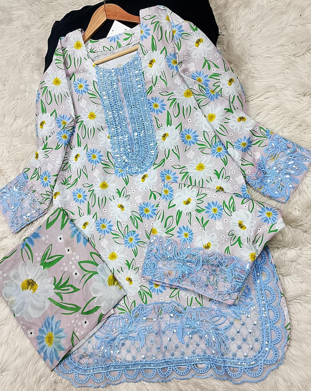 3 PIECE - EMBROIDERED LAWN SUIT