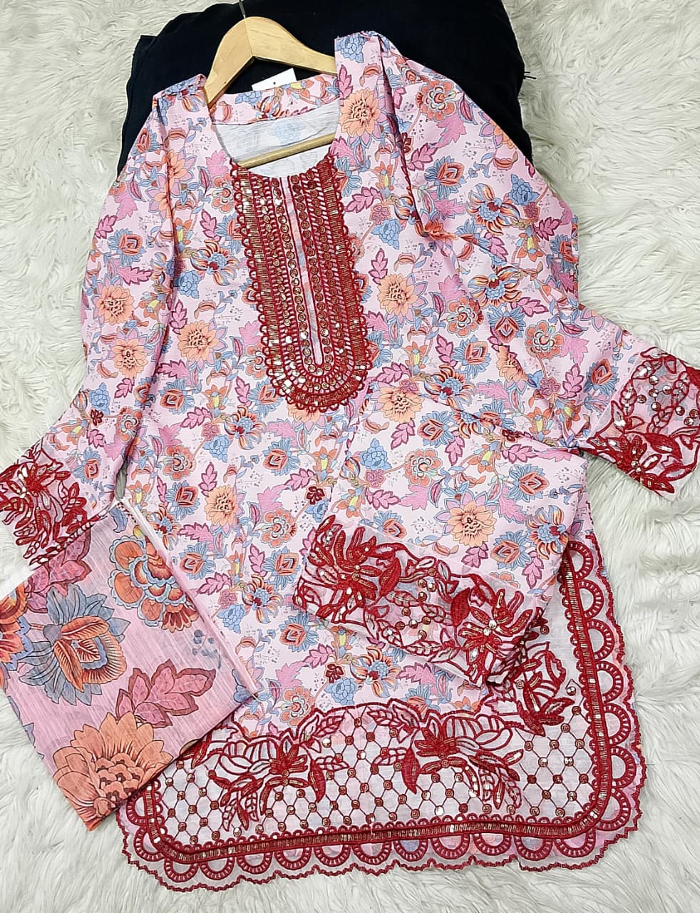3 PIECE - EMBROIDERED LAWN SUIT