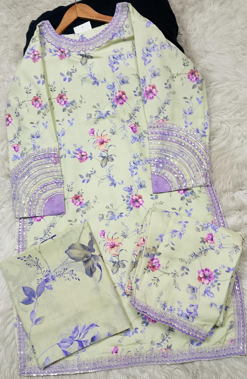 3 PIECE - EMBROIDERED LAWN SUIT