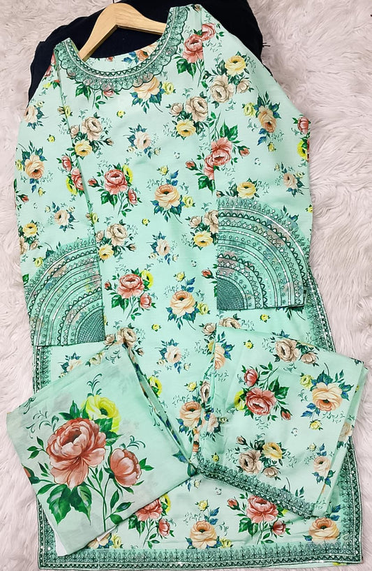 3 PIECE - EMBROIDERED LAWN SUIT