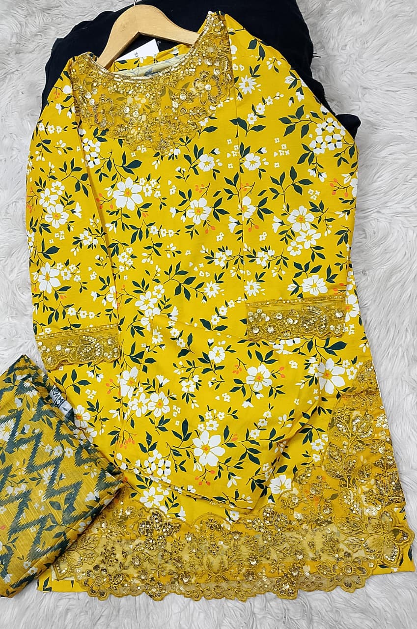 3 PIECE - EMBROIDERED LAWN SUIT