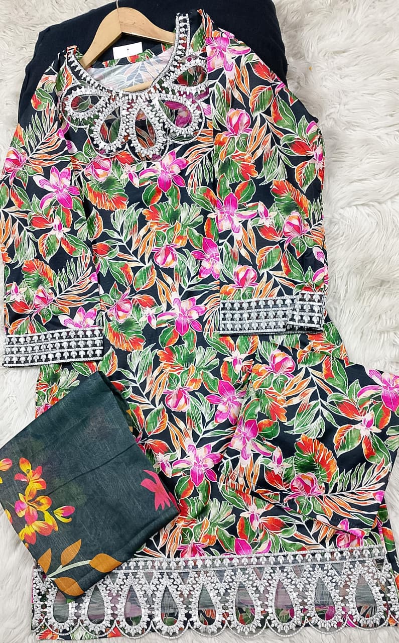 3 PIECE - EMBROIDERED LAWN SUIT