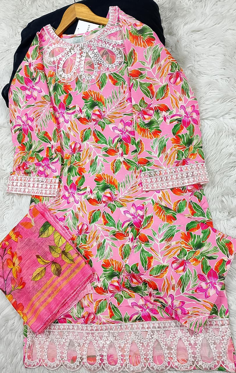 3 PIECE - EMBROIDERED LAWN SUIT
